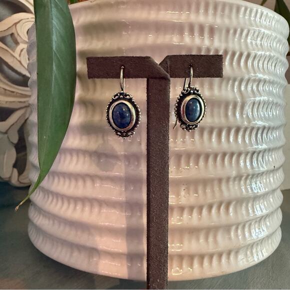 925 Sterling Silver & Stone Earrings - Picture 1 of 8
